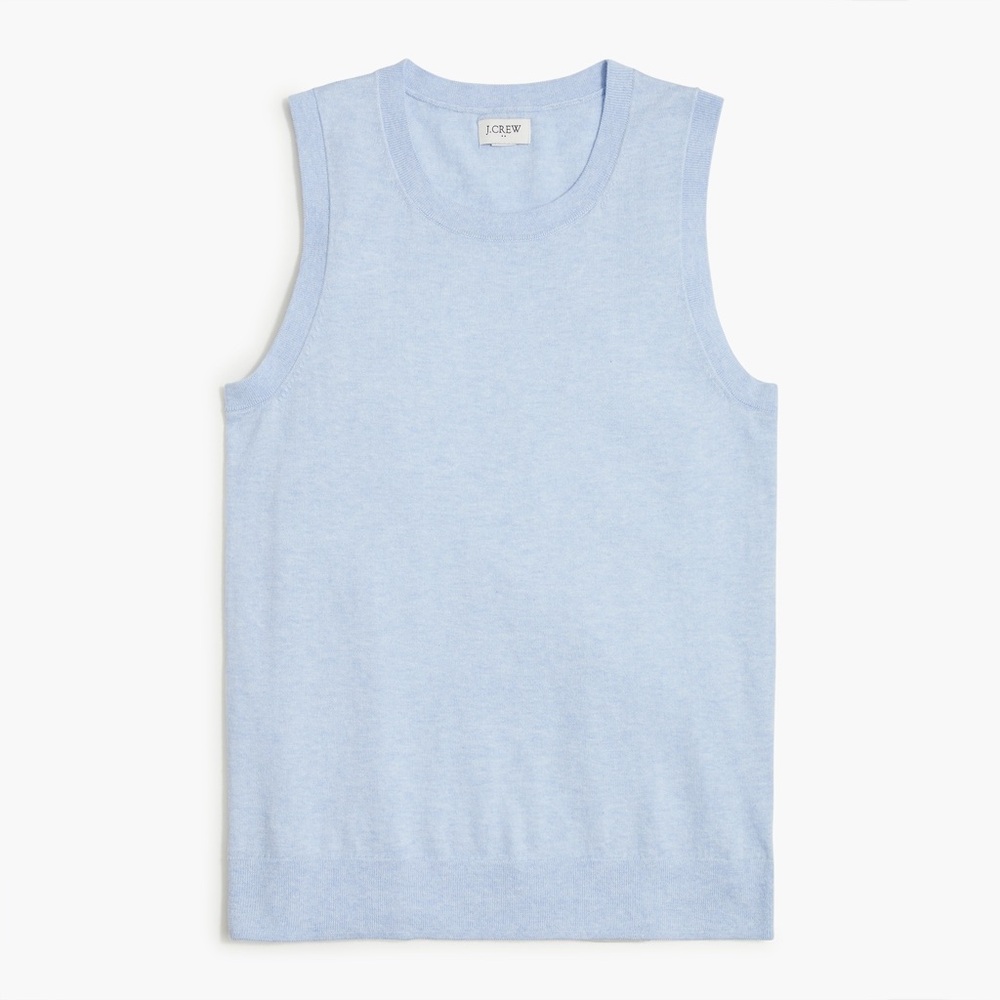 NWOT J. Crew Women’s ' Light Blue Sleeveless Sweater Shell-pretty!